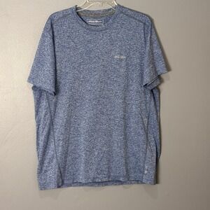 Eddie Bauer Mens Tall XL Blue Heathered Performance T-Shirt Short Sleeve Active